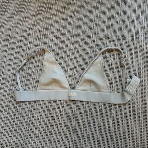 Skims White Triangle Bralette